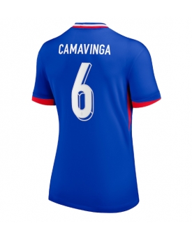 Francia Eduardo Camavinga #6 Maglia Gara Casa Repliche Europei 2024 Donna